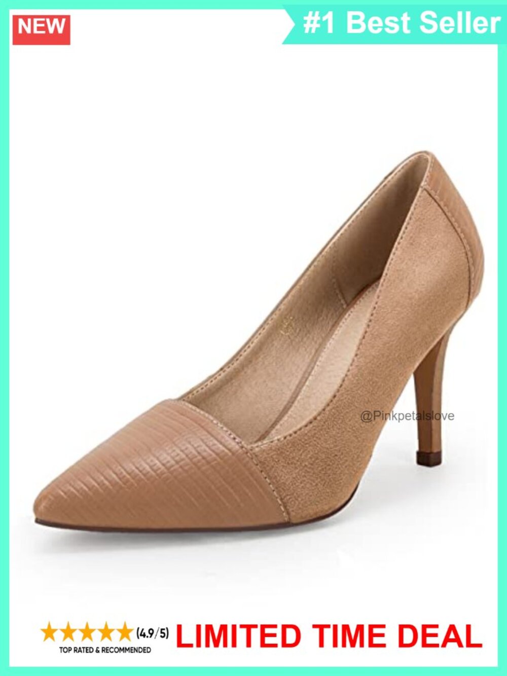 PiePieBuy Faux Suede Leather Pointed Toe Slip On Stiletto Pumps
